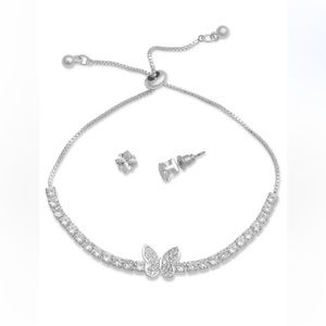 Brand new adjustable bracelet and stud earrings! Never worn!